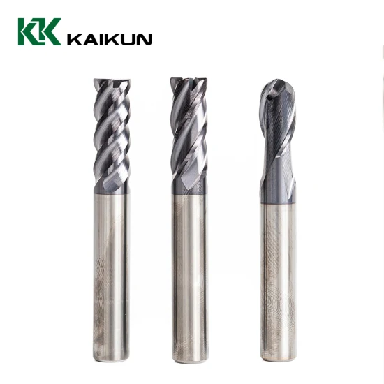 Multi-Flut Carbide Flat/Ball/Bull Nose/Corner Radius End Mill Milling Cutter 4f 3f